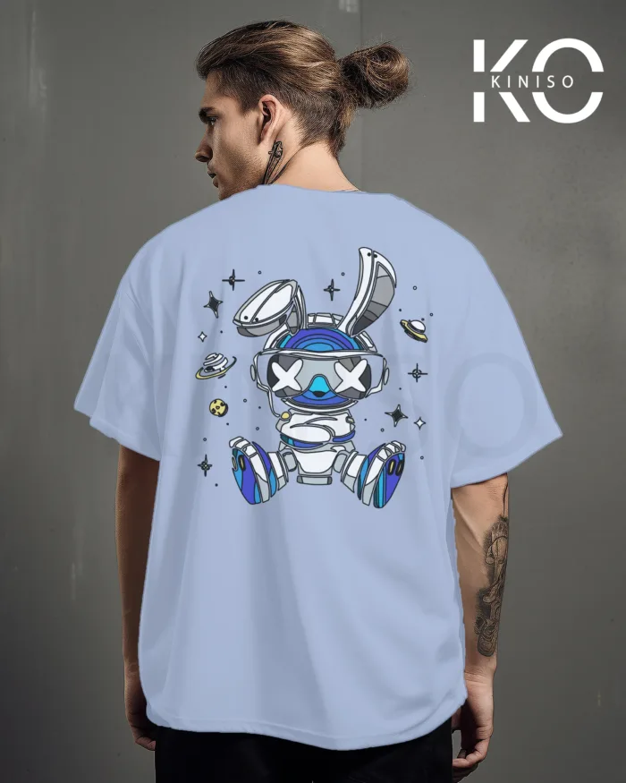 NASA Rabbit Printed Drop Shoulder Gaffiti T-Shirts for Men - Image 12
