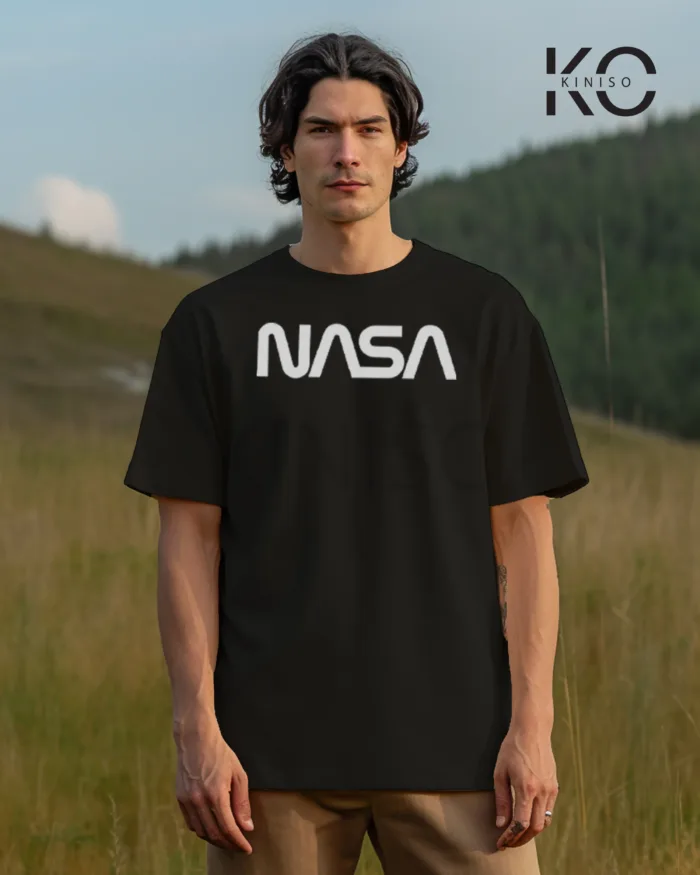 NASA Rabbit Printed Drop Shoulder Gaffiti T-Shirts for Men - Image 9