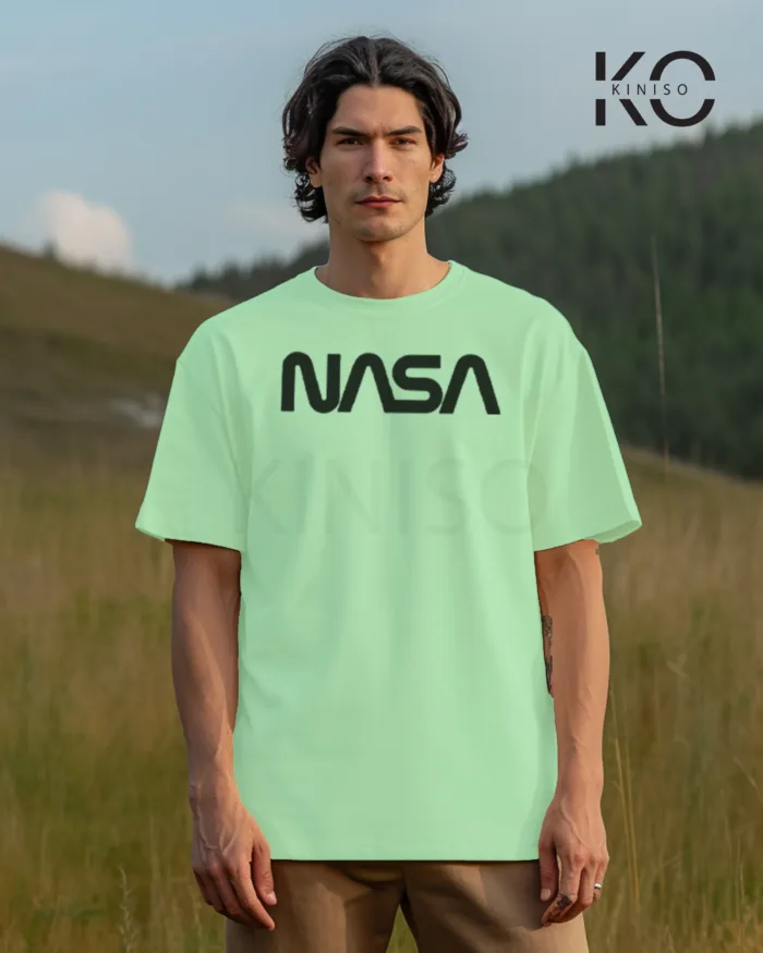 NASA Rabbit Printed Drop Shoulder Gaffiti T-Shirts for Men - Image 5