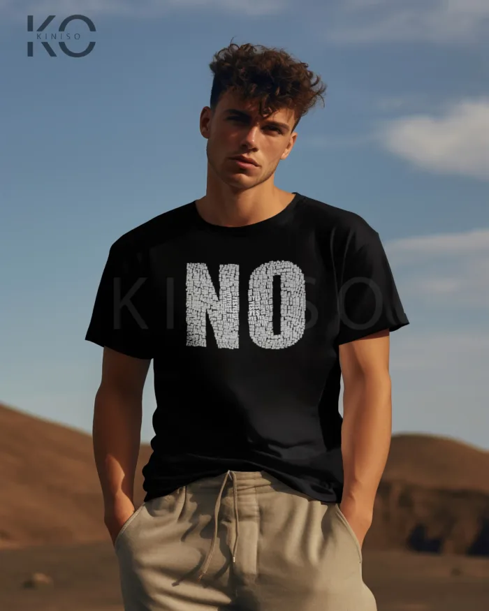 Half Sleeve T-Shirt for Men – Designer – No Yes - Image 8