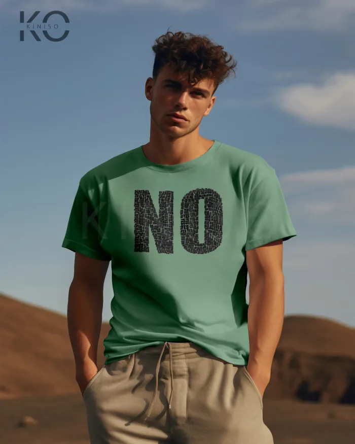 Half Sleeve T-Shirt for Men – Designer – No Yes - Image 3