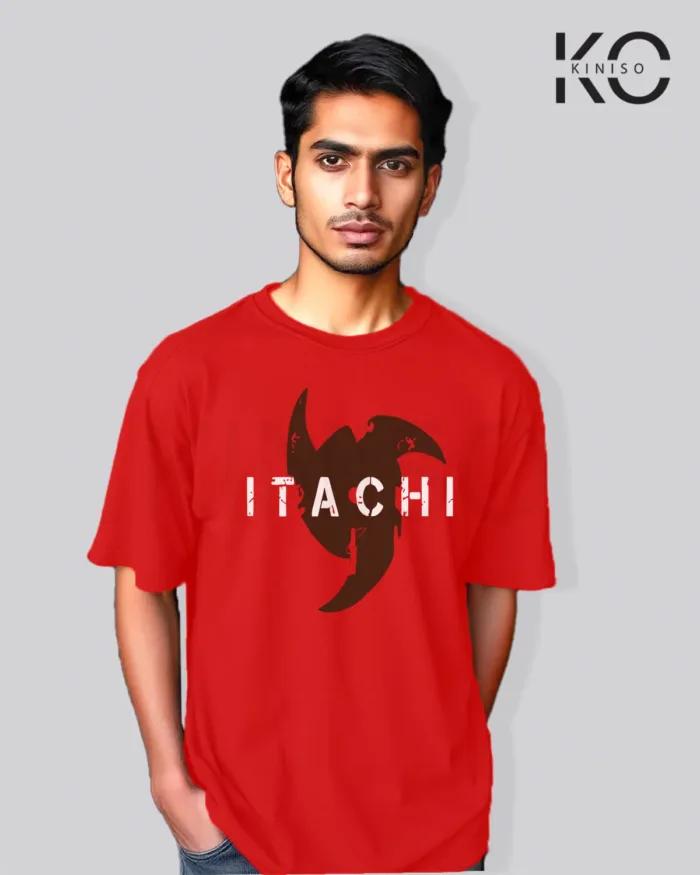 Naruto T-shirt Drop Shoulder for Men - Itachi Uchiha - In Dhaka - Image 5