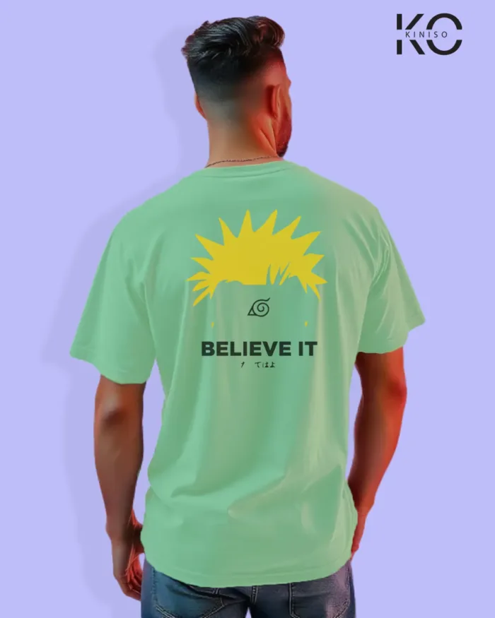 Naruto T-shirt Drop Shoulder for Men - Leaf Village Symbol - In Dhaka - Image 12