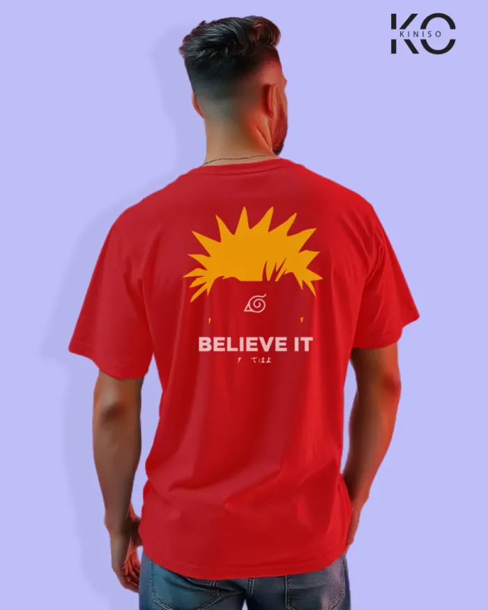 Naruto T-shirt Drop Shoulder for Men - Leaf Village Symbol - In Dhaka - Image 11