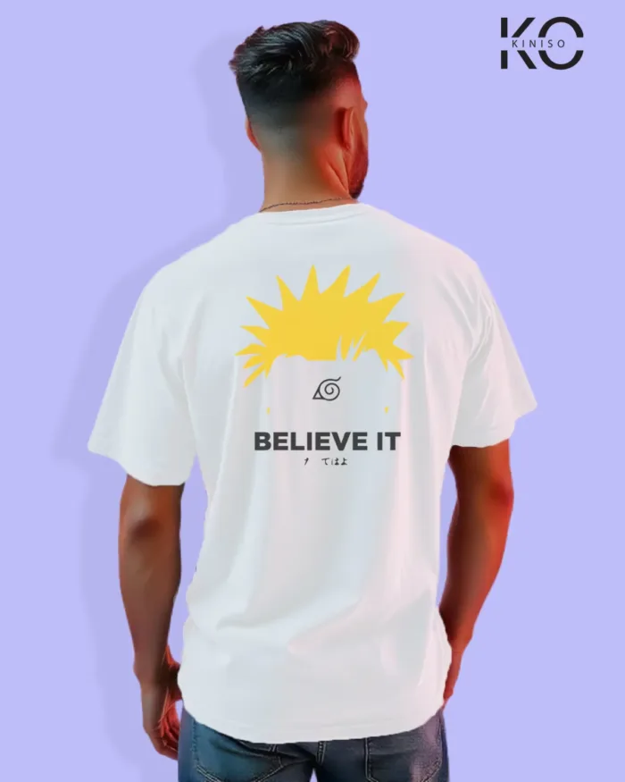 Naruto T-shirt Drop Shoulder for Men - Leaf Village Symbol - In Dhaka - Image 9