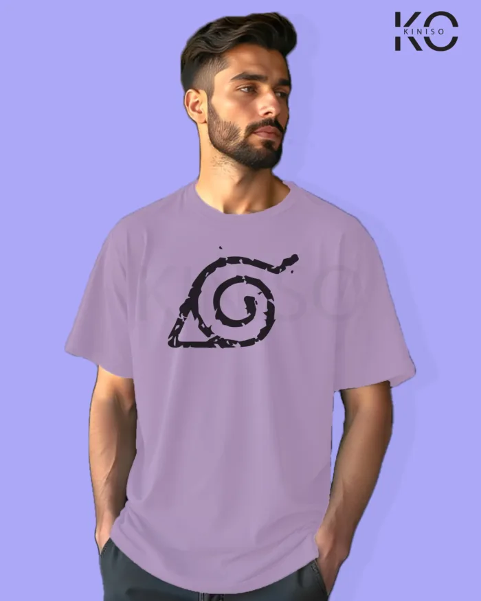 Naruto T-shirt Drop Shoulder for Men - Leaf Village Symbol - In Dhaka - Image 6