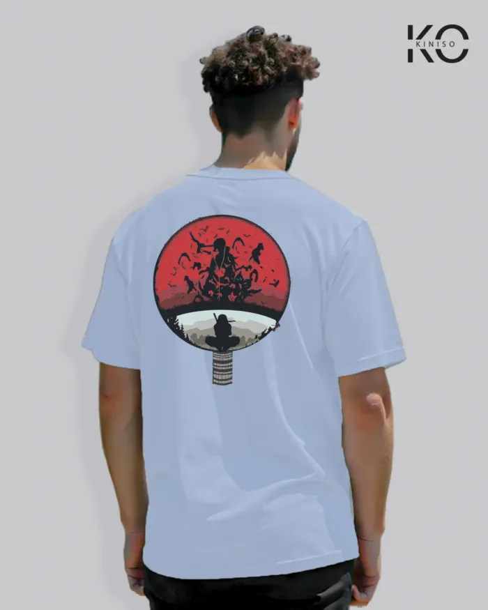 Naruto T-shirt Drop Shoulder for Men - Sasuke Sharingan - In Dhaka - Image 10