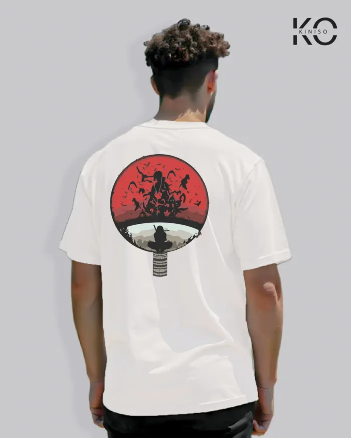 Naruto T-shirt Drop Shoulder for Men - Sasuke Sharingan - In Dhaka - Image 9