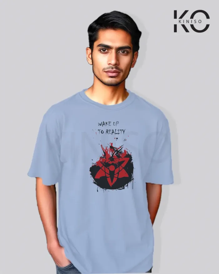 Naruto T-shirt Drop Shoulder for Men - Sasuke Sharingan - In Dhaka - Image 3