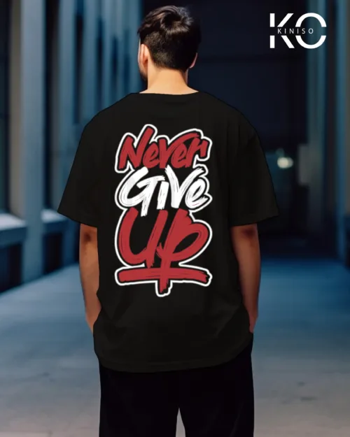 Never give up 2 Backpart Black 1