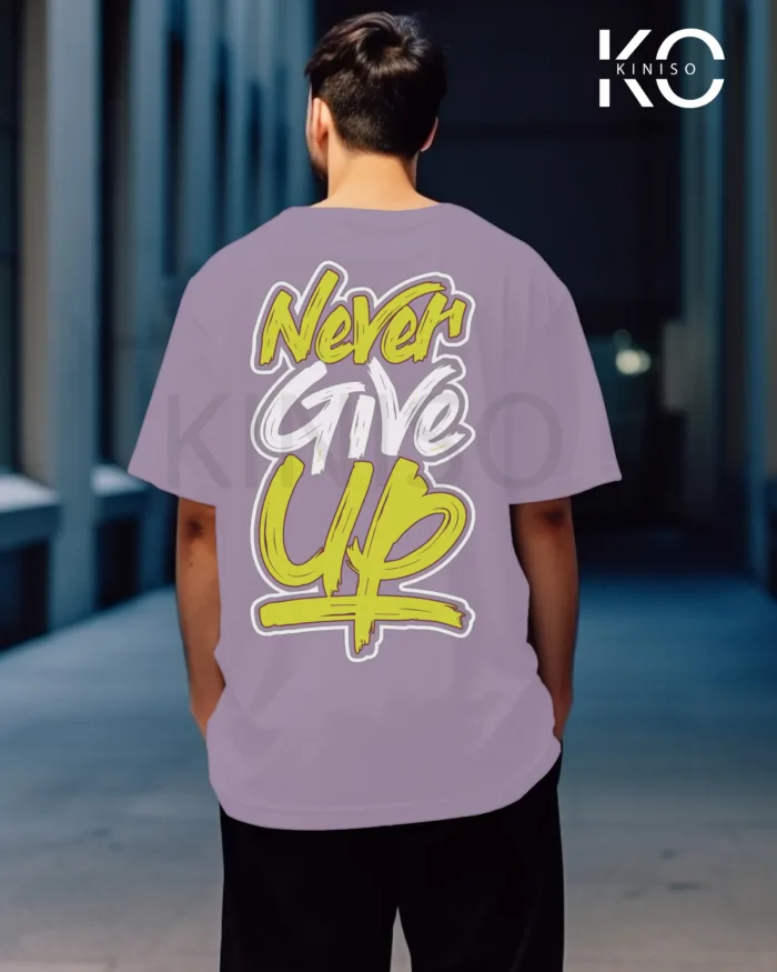 T-shirts for gym with Never Give Up Logo printed for men - Image 13