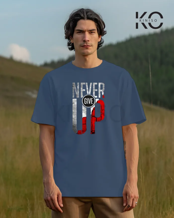 T-shirts for gym with Never Give Up Design printed - Image 7