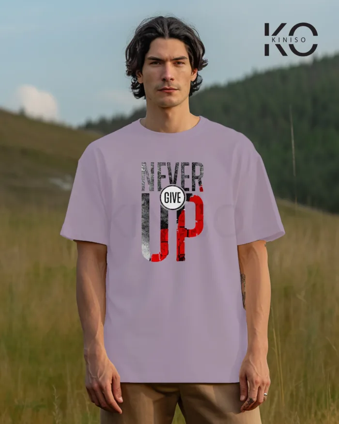 T-shirts for gym with Never Give Up Design printed - Image 6
