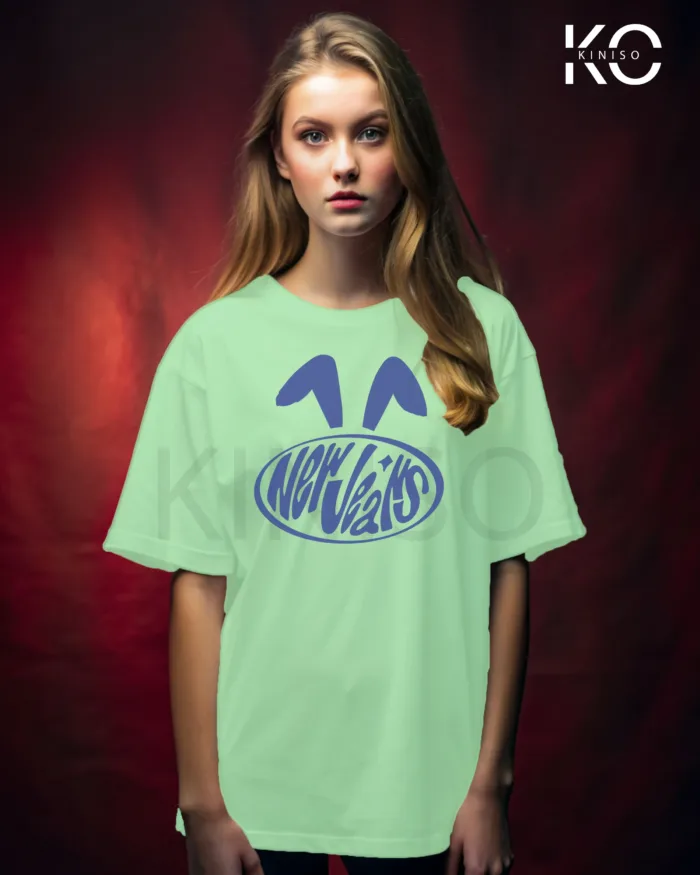 Stylish Women's K-Pop T-Shirts with New Jeans Logo Bunny Ear Designs
