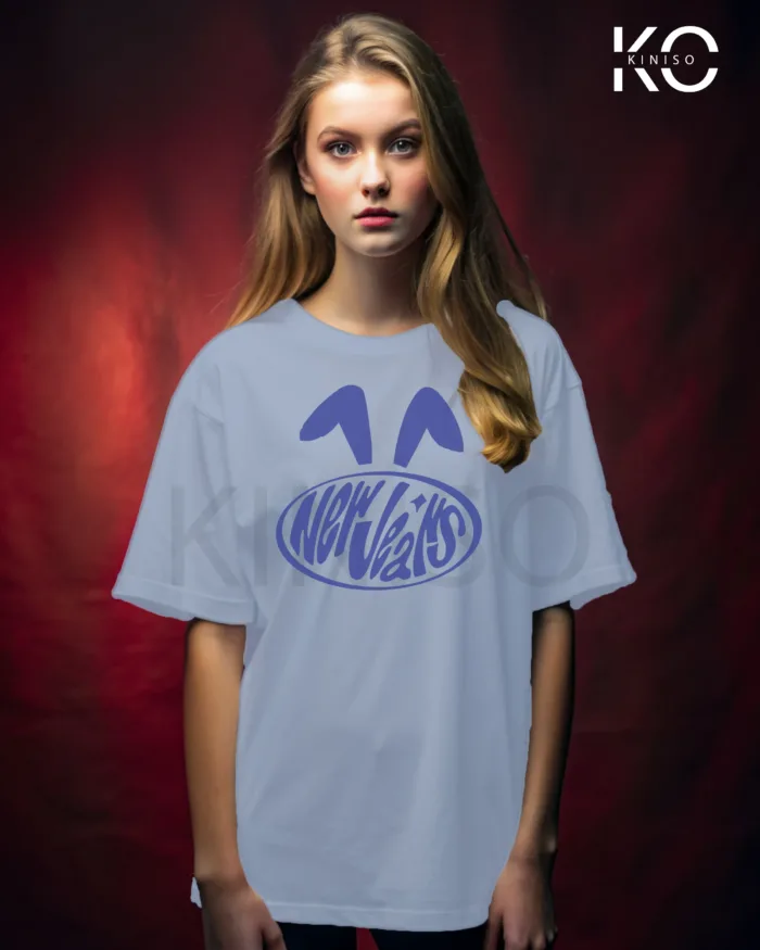 Stylish Women's K-Pop T-Shirts with New Jeans Logo Bunny Ear Designs - Image 3