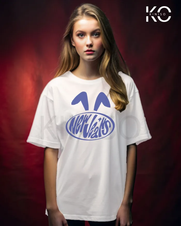 Stylish Women's K-Pop T-Shirts with New Jeans Logo Bunny Ear Designs - Image 2