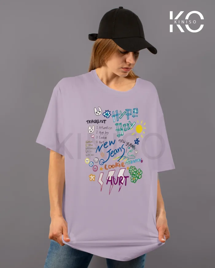 Premium Women's Drop Shoulder K-Pop T-Shirts with New Jeans Designs - Image 7