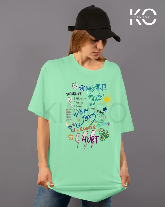 Premium Women's Drop Shoulder K-Pop T-Shirts with New Jeans Designs - Image 5