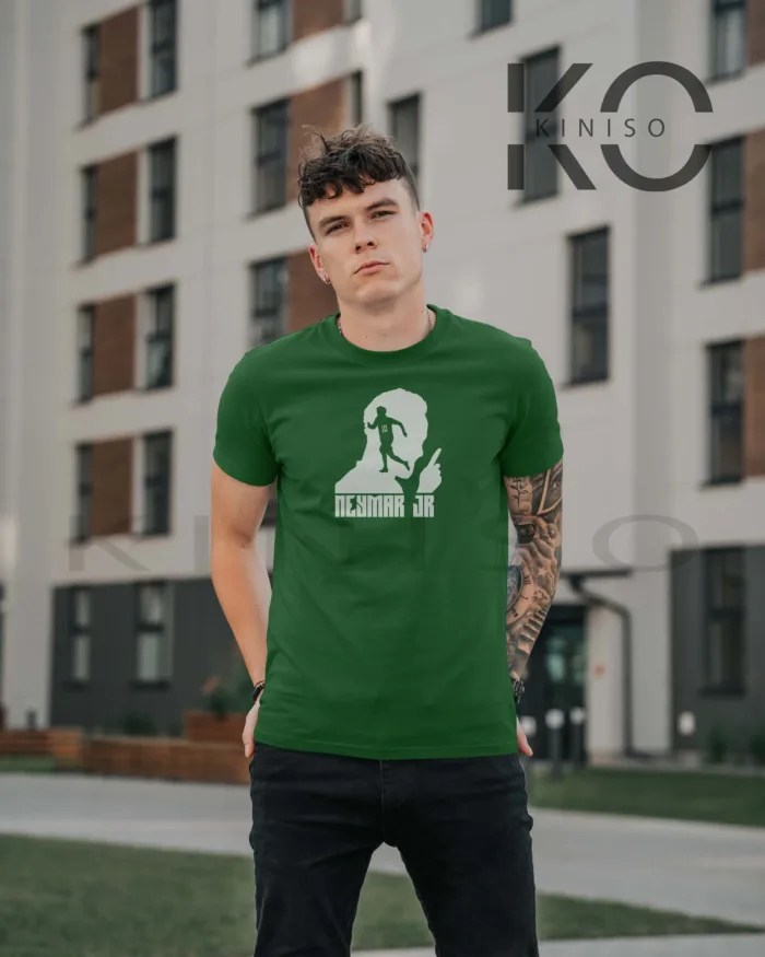 Neymar Jr Half Sleeve T-Shirt – Yellow and Green – In Bangladesh - Image 6