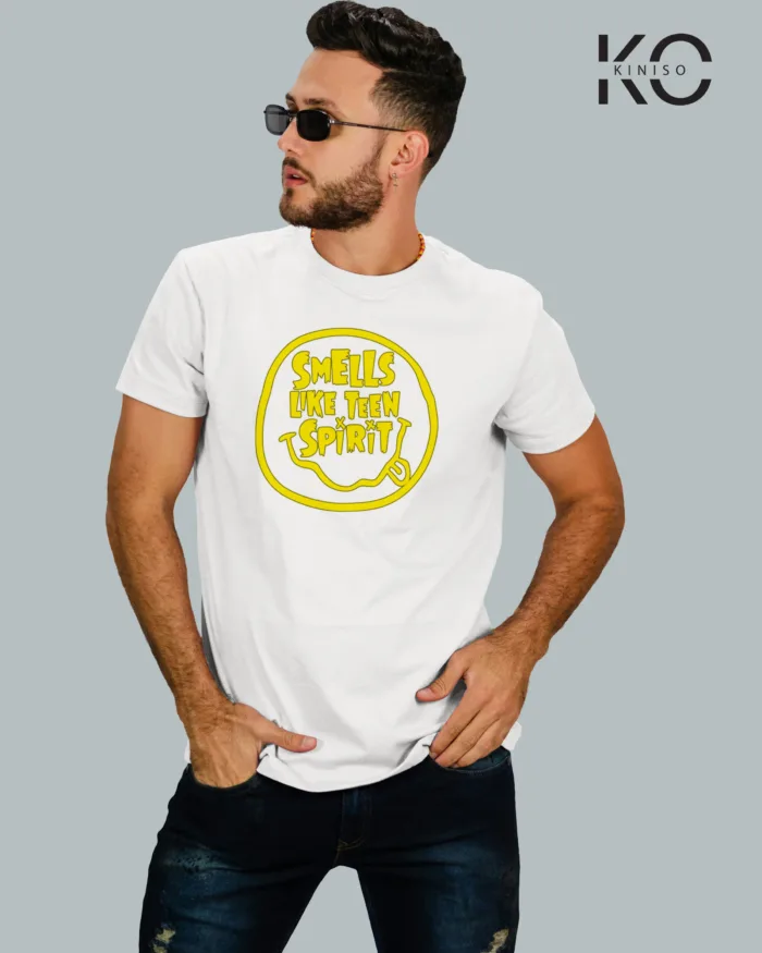 Music Inspired t-shirts with Nirvana "Smells Like Teen" Printed for Music Lover in Bangladesh - Image 3
