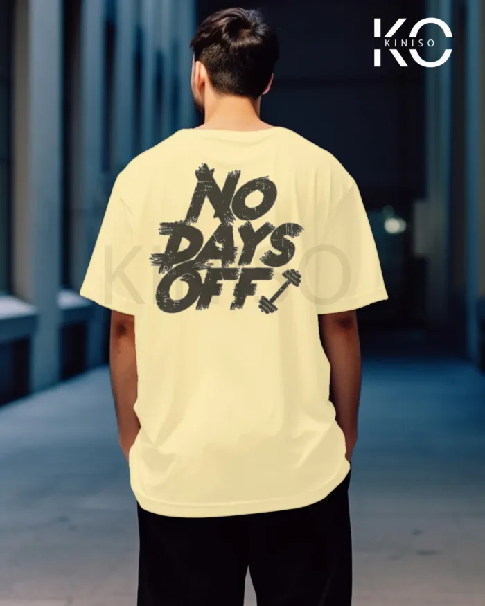 Mens gym t shirt with No Days off Design printed - Image 9