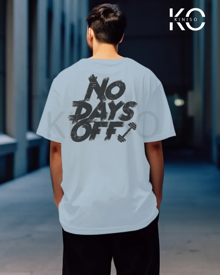 Mens gym t shirt with No Days off Design printed - Image 5