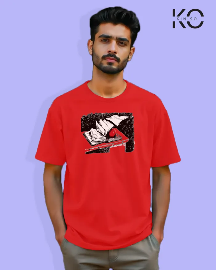 Death Note Inspired Design "Note Book and Apple" Printed T-Shirts for Anime Lovers in Bangladesh