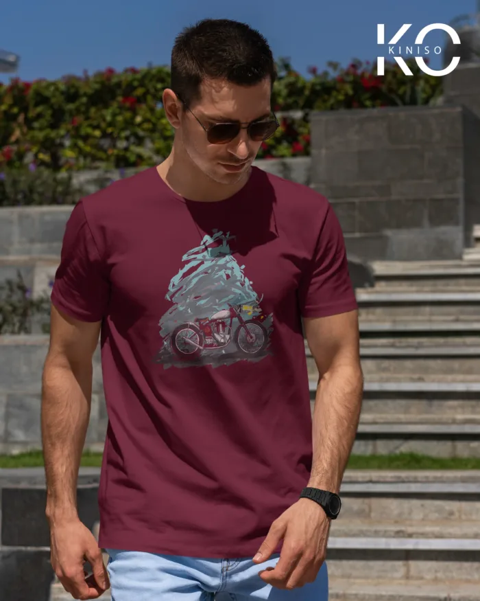 Motorcycle tees with oil painting motorcycle designs - Image 6
