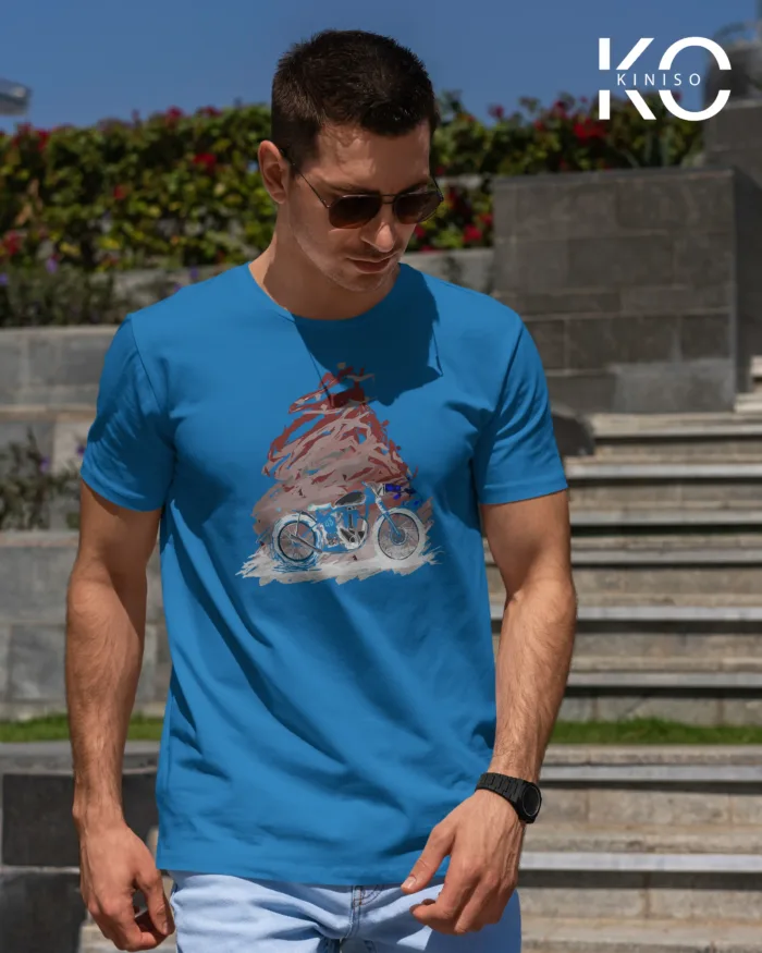 Motorcycle tees with oil painting motorcycle designs - Image 5