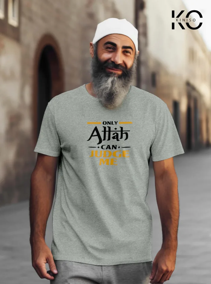 Islamic T-shirt - Only Allah Can Judge Me - Modest Men's Crew Neck Half Sleeve tshirt in BD - Image 6