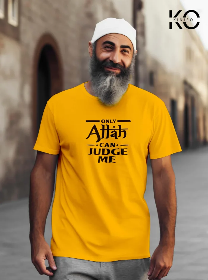 Islamic T-shirt - Only Allah Can Judge Me - Modest Men's Crew Neck Half Sleeve tshirt in BD - Image 3