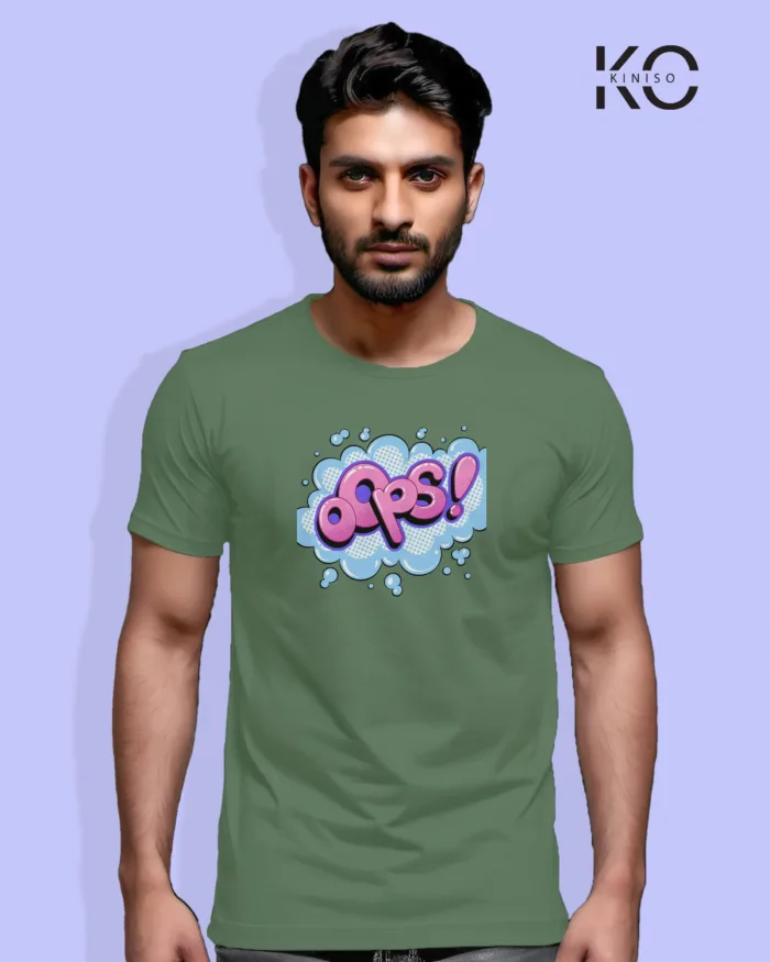 Comic T-Shirts - OOPS Graphic Printed - for Men - Image 4