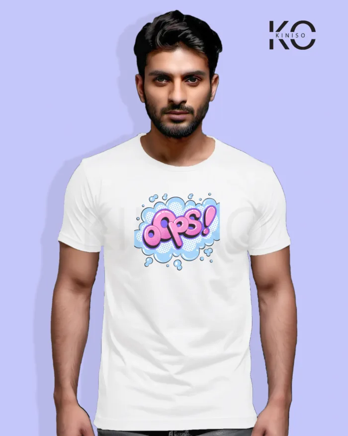 Comic T-Shirts - OOPS Graphic Printed - for Men - Image 3