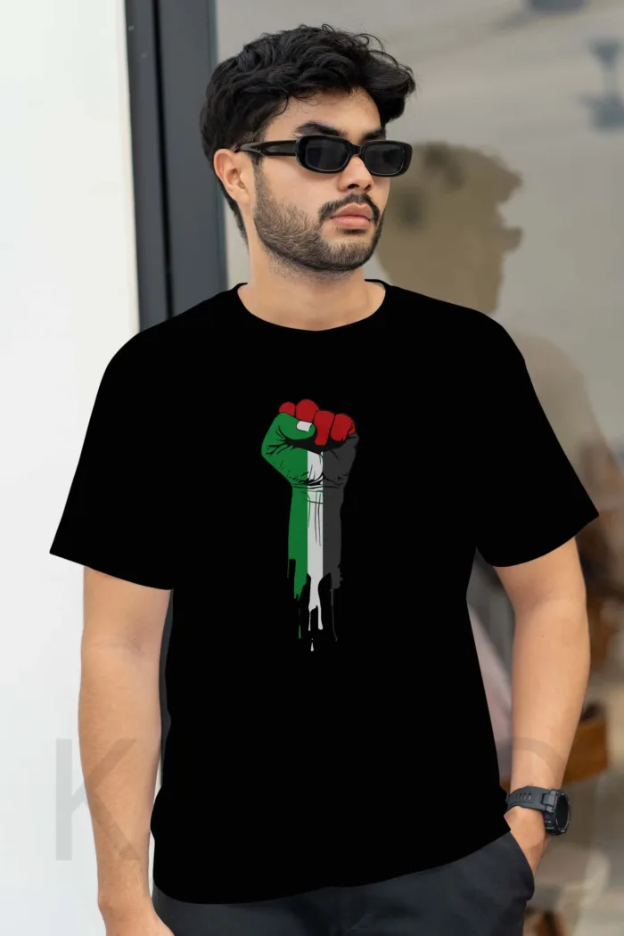 Islamic T-shirt - Palestine - Modest Men's Crew Neck Half Sleeve tshirt in BD - Image 8