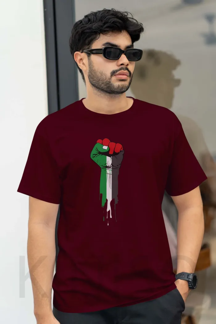 Islamic T-shirt - Palestine - Modest Men's Crew Neck Half Sleeve tshirt in BD - Image 3