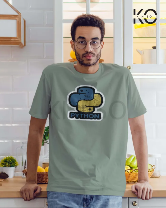 Engineer - Python Tshirt  - Geeky Men's Crew Neck Half Sleeve T-Shirt in BD - Image 5