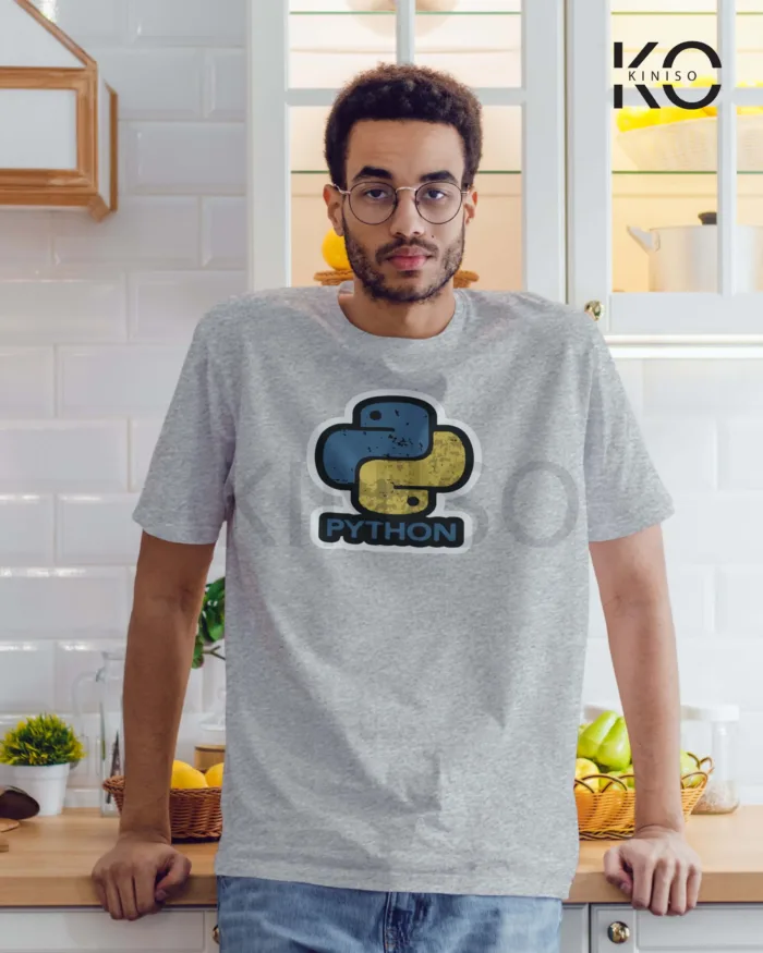 Engineer - Python Tshirt  - Geeky Men's Crew Neck Half Sleeve T-Shirt in BD - Image 4