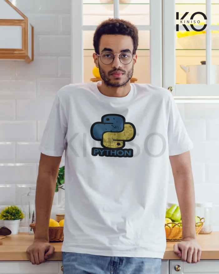 Engineer - Python Tshirt  - Geeky Men's Crew Neck Half Sleeve T-Shirt in BD - Image 3