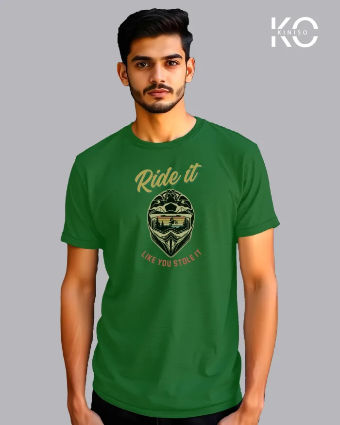 Ride like you stole it helmet printed tees for XL bike Riders - Image 7