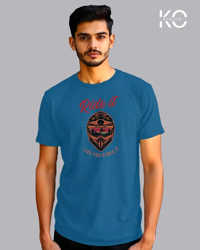 Ride like you stole it helmet printed tees for XL bike Riders - Image 4