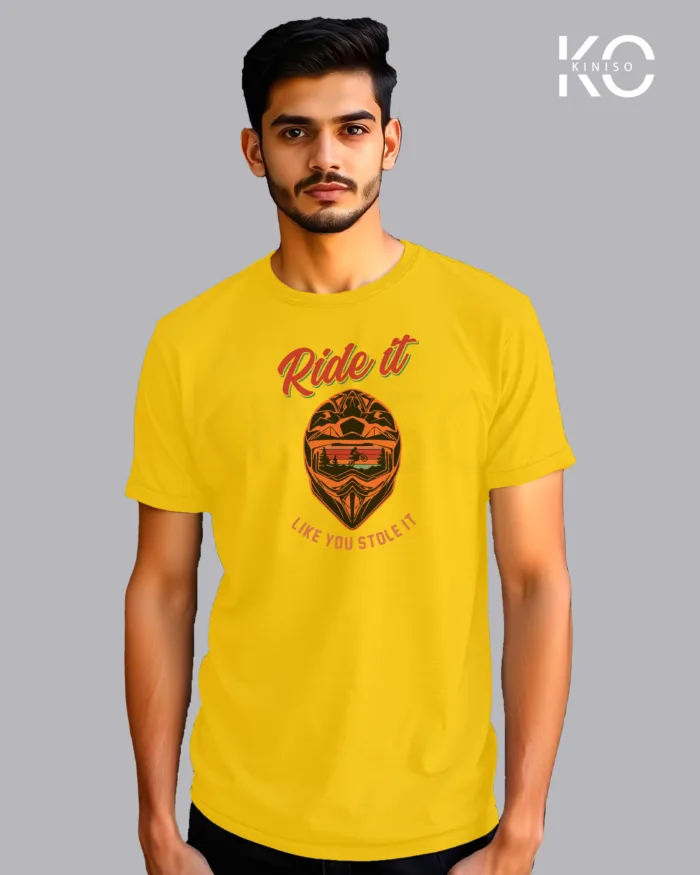 Ride like you stole it helmet printed tees for XL bike Riders - Image 2