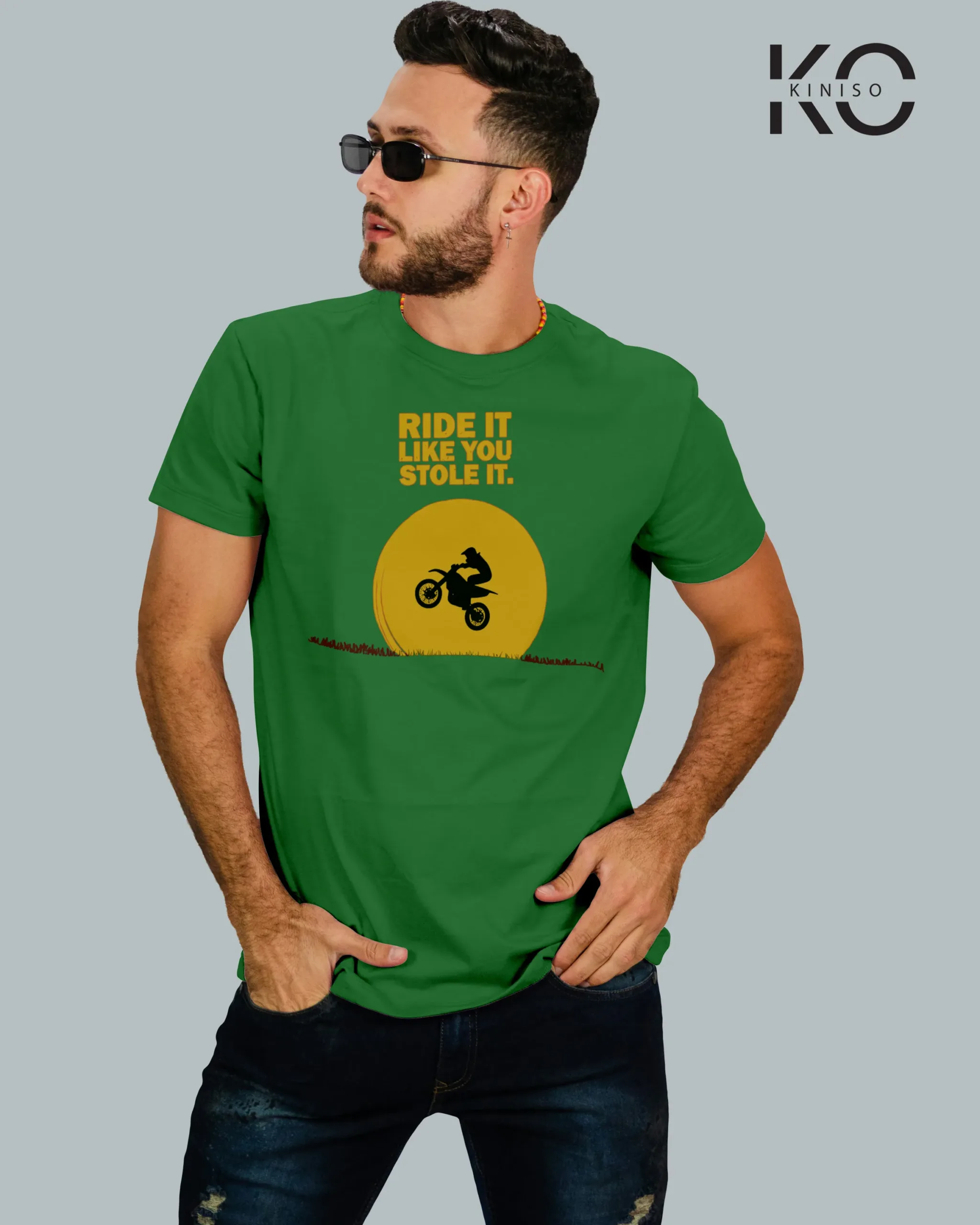 Ride like you stole It Bottle Green 1 scaled