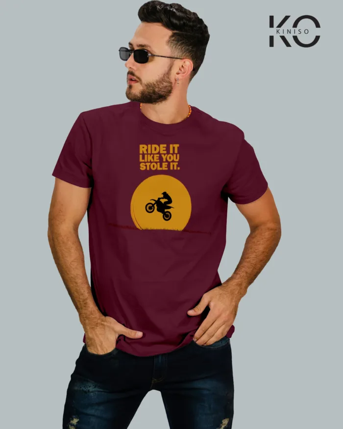Ride it like you Stole It designed printed tees for bike lover - Image 5