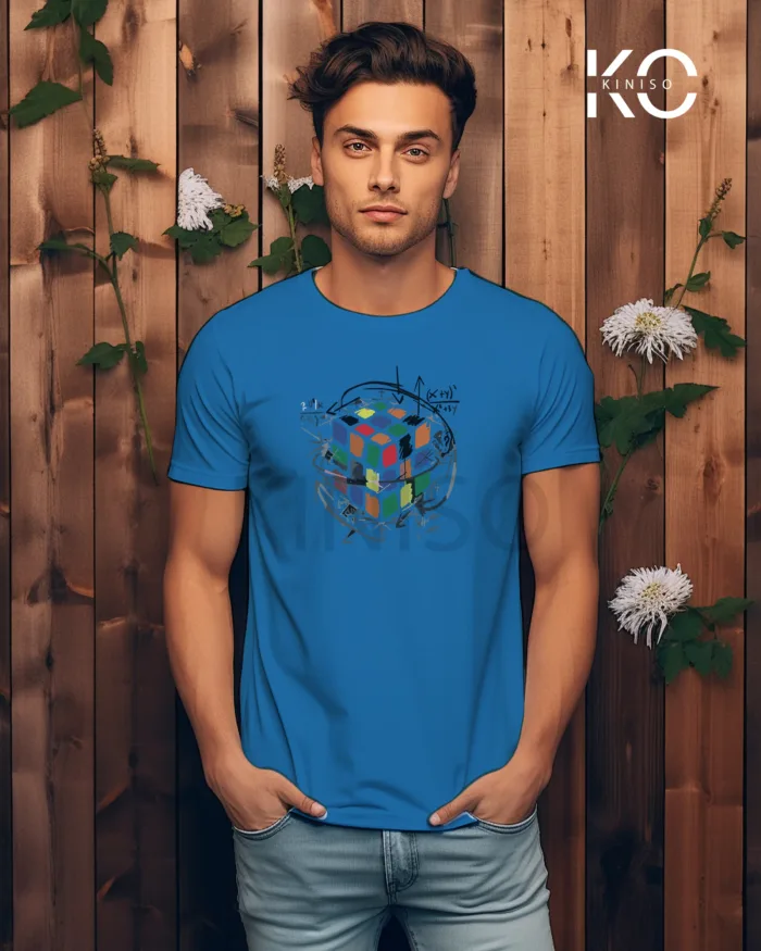 Rubik's Cube Printed Engineer T-Shirts for Nerd Men - Image 7