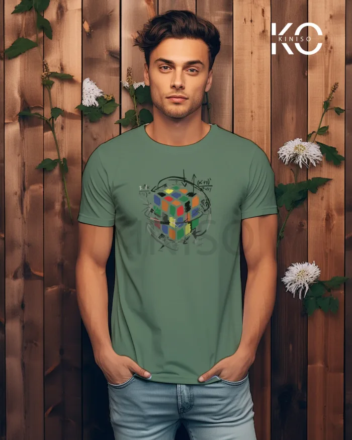 Rubik's Cube Printed Engineer T-Shirts for Nerd Men - Image 5