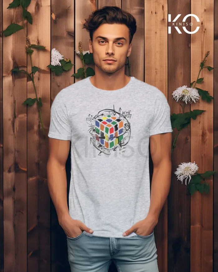 Rubik's Cube Printed Engineer T-Shirts for Nerd Men - Image 4