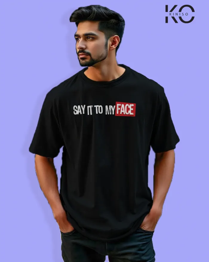 Graffiti printed t shirts with Say it on my face for hip hop Music Lover - Image 8