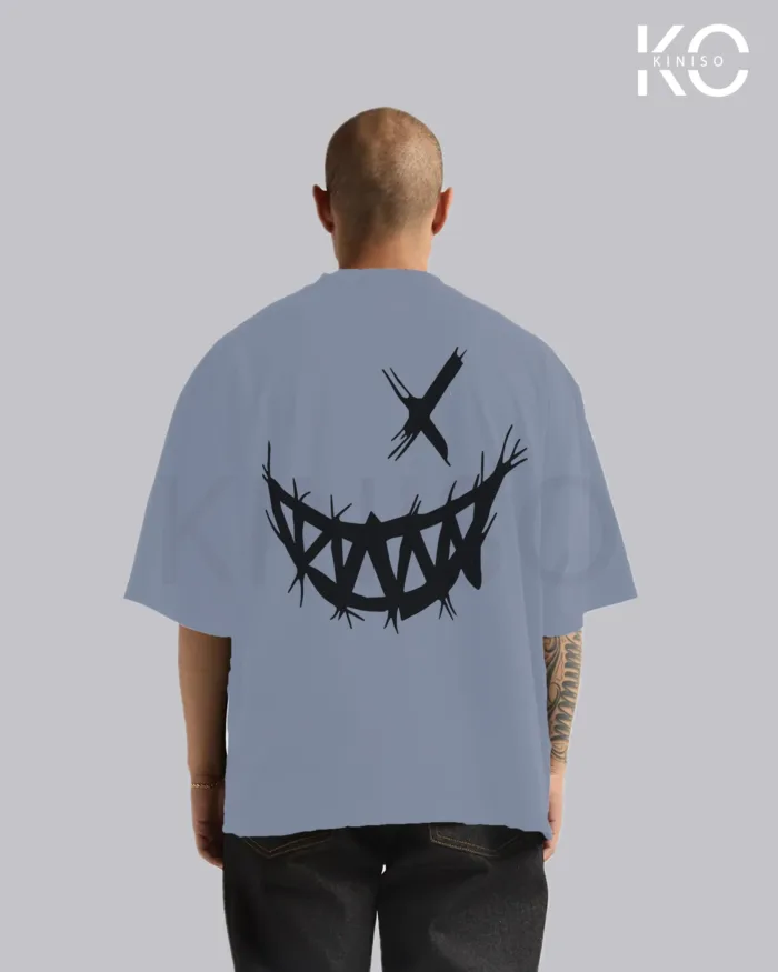 Drop Shoulder Smile Printed Gaffiti Themed T-Shirts for Men - Image 11