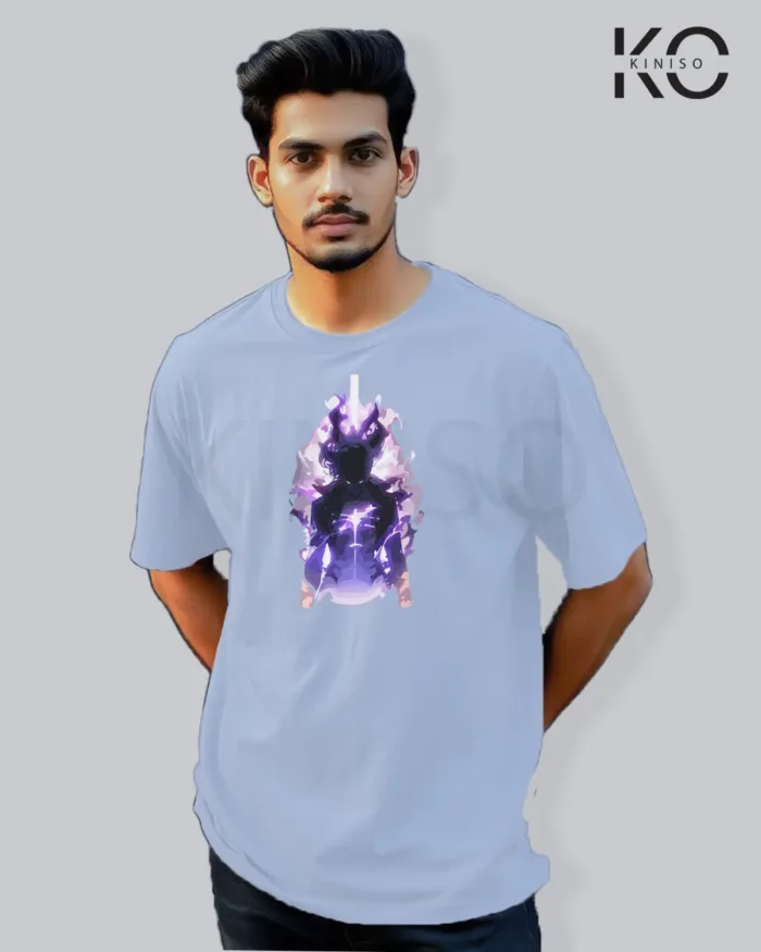 Solo Leveling Inspired "Sung Jin-Woo Purple Shadow" Printed T-Shirts for Anime Lovers in Bangladesh - Image 4