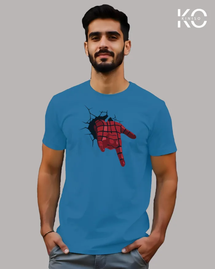 Movie Lovers t shirts with Spiderman Hand Design Printed for men in Bangladesh - Image 3